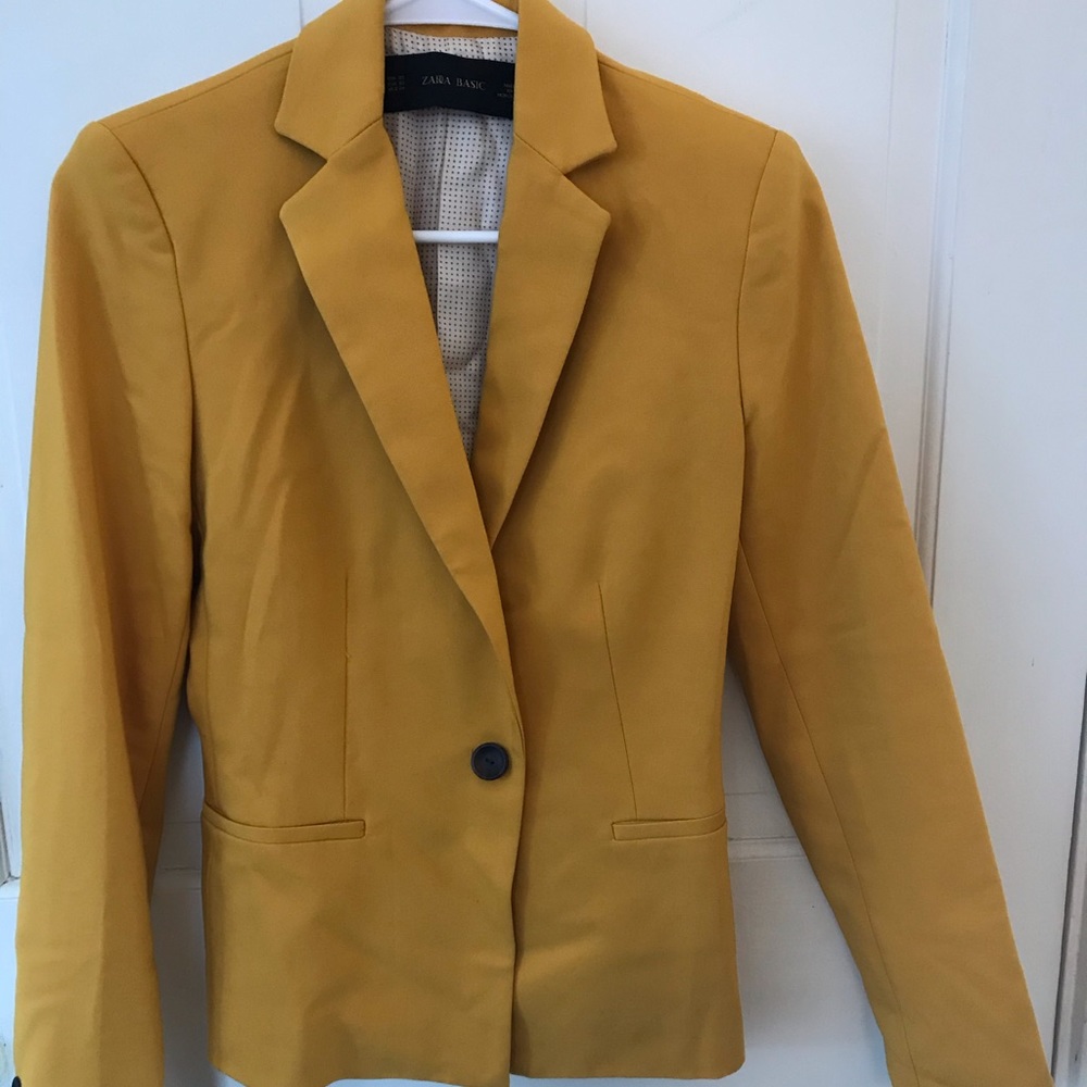 Zara mustard yellow blazer
